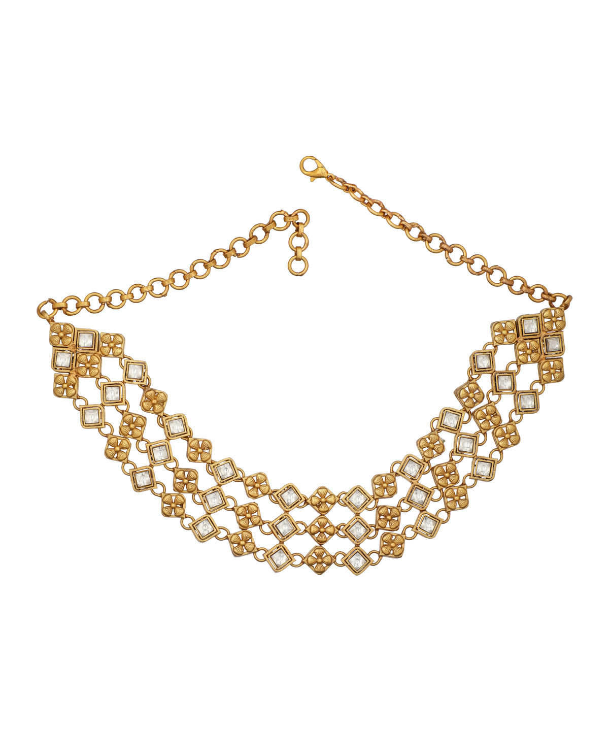 Phool Chaukat Link multicolour Necklace | Stylika