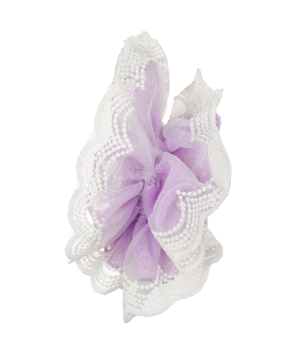 Pearl Lace Hair Scrunchie | STYLIKA