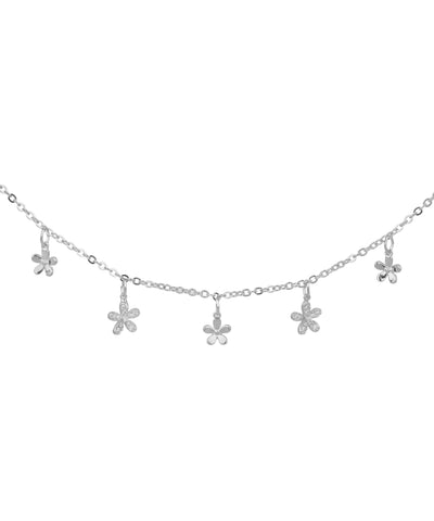 Floral Charm Drop Anklet in Gold-Tone Finish | Stylika