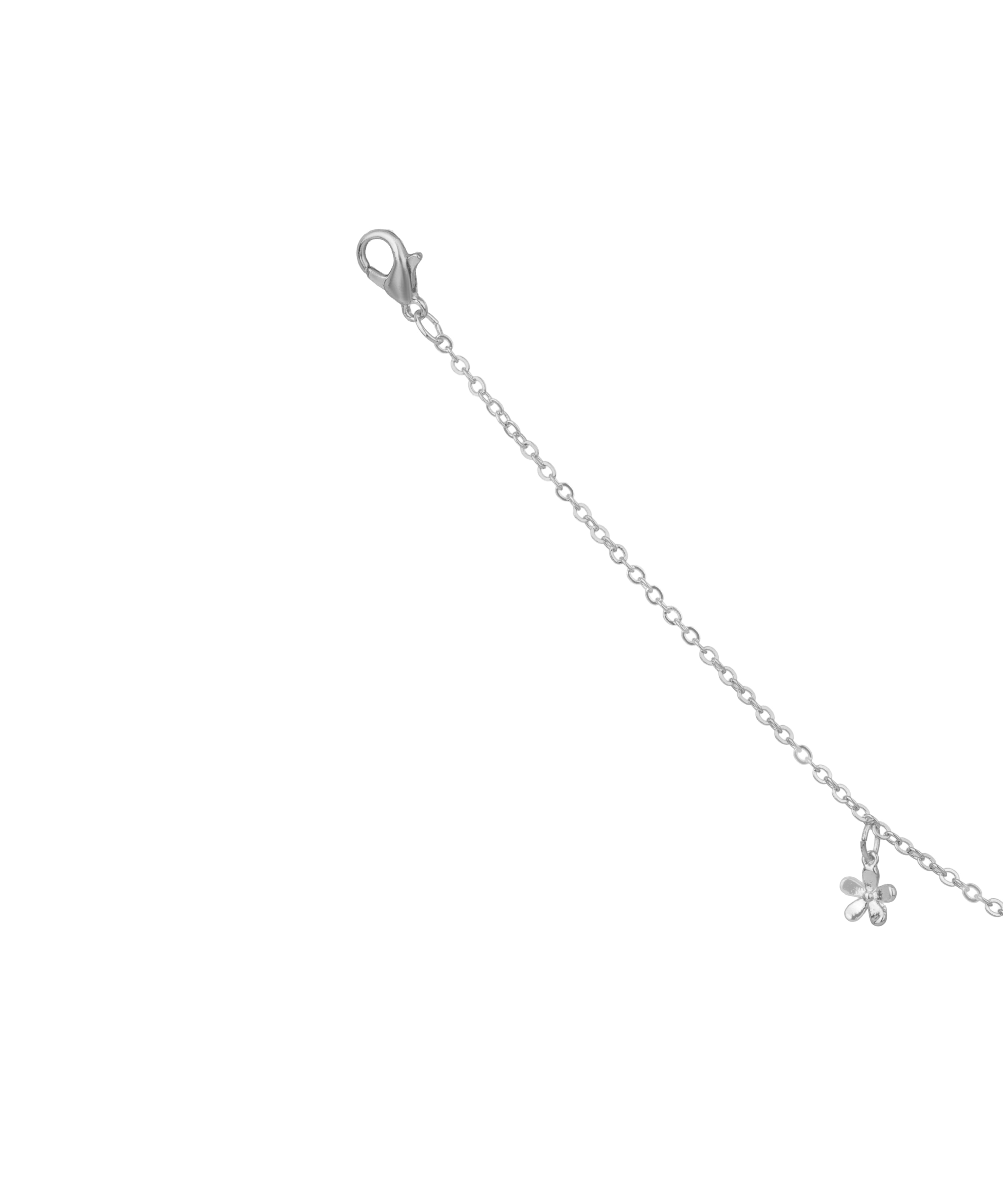 Floral Charm Drop Anklet in Gold-Tone Finish | Stylika