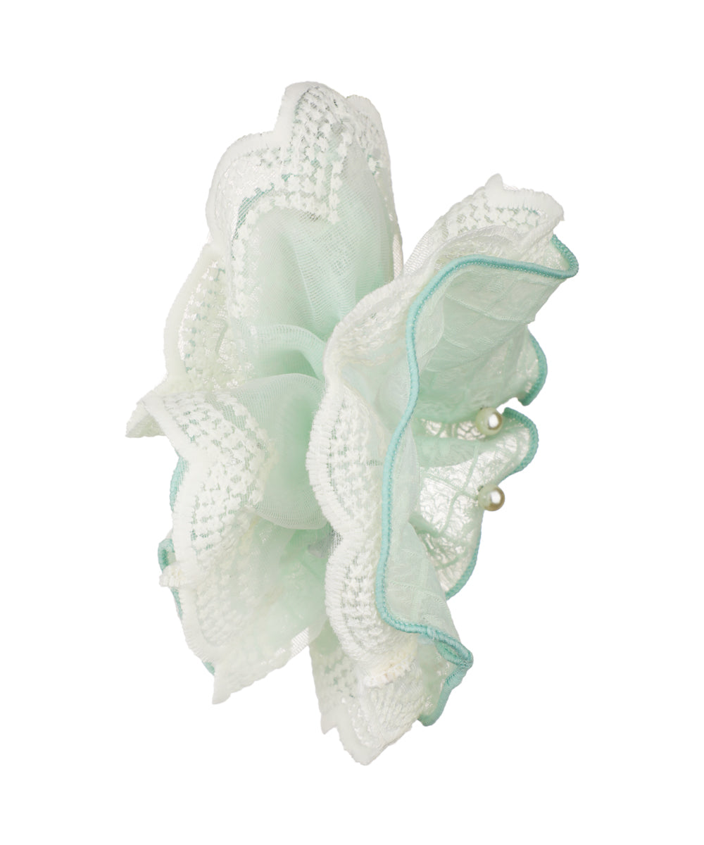 Pearl Lace Hair Scrunchie | STYLIKA