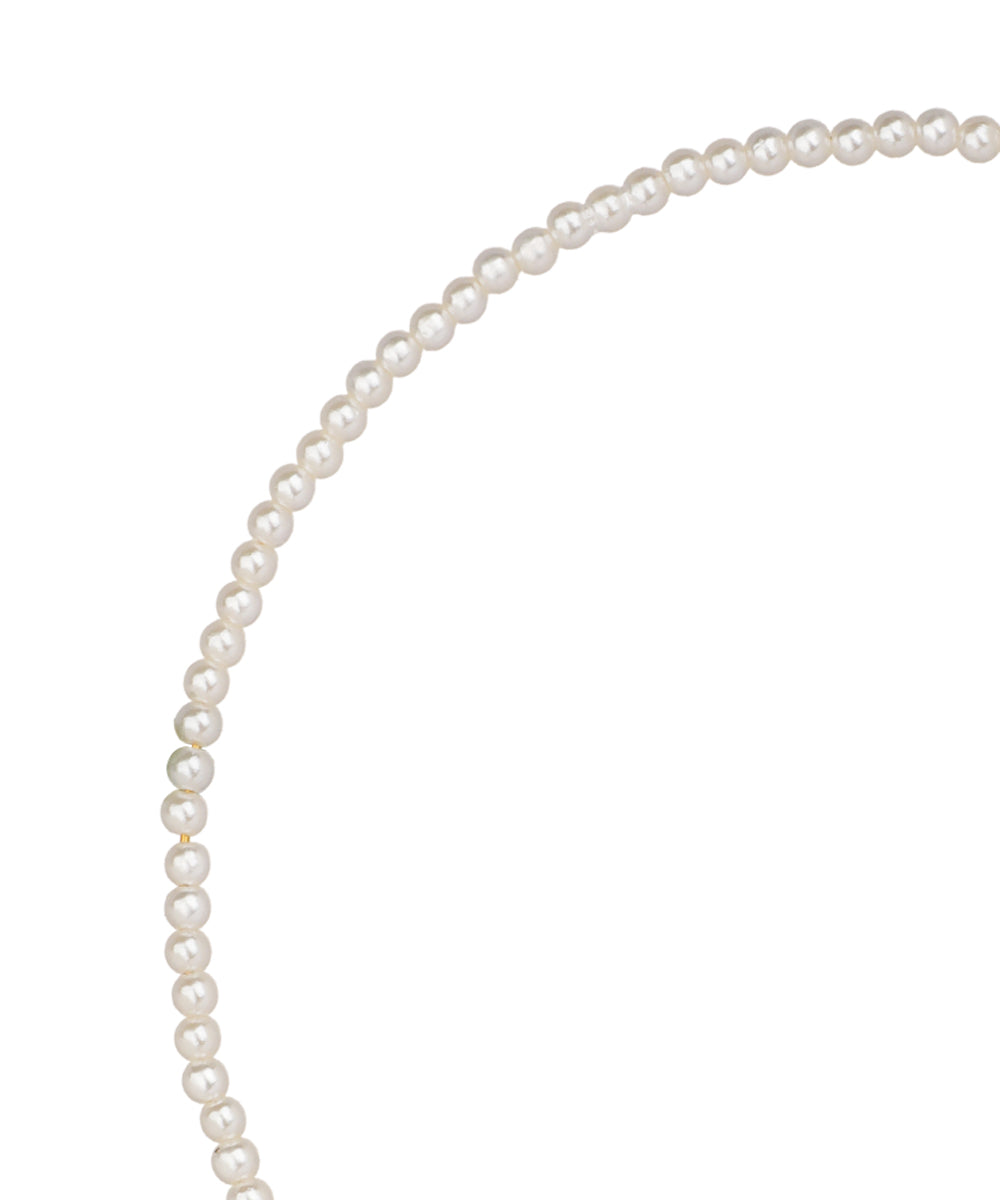 Double Layered Faux Pearl Statement Necklace | Stylika