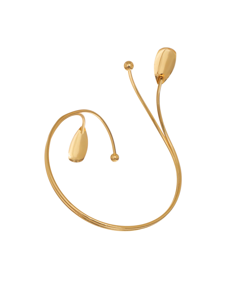 Sculptural Wrap Arm Cuff with Organic Capsule Tips | Stylika