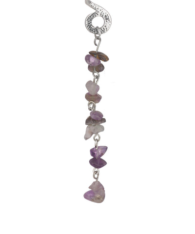 Long Spiral Purple Stone Chip Hair Braidlet | Stylika