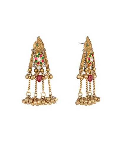 Peacock Maharani Dangler Earrings | Stylika