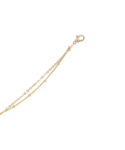 Layered Clover Charm Anklet | Stylika