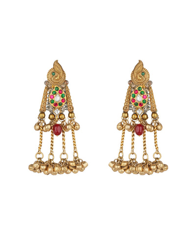 Peacock Maharani Dangler Earrings | Stylika
