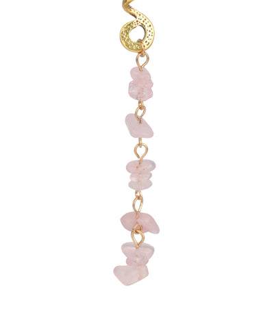 Long Spiral Pink Stone Chip Hair Braidlet | Stylika