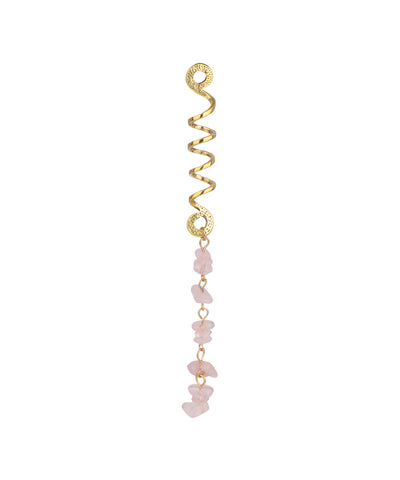 Long Spiral Pink Stone Chip Hair Braidlet | Stylika