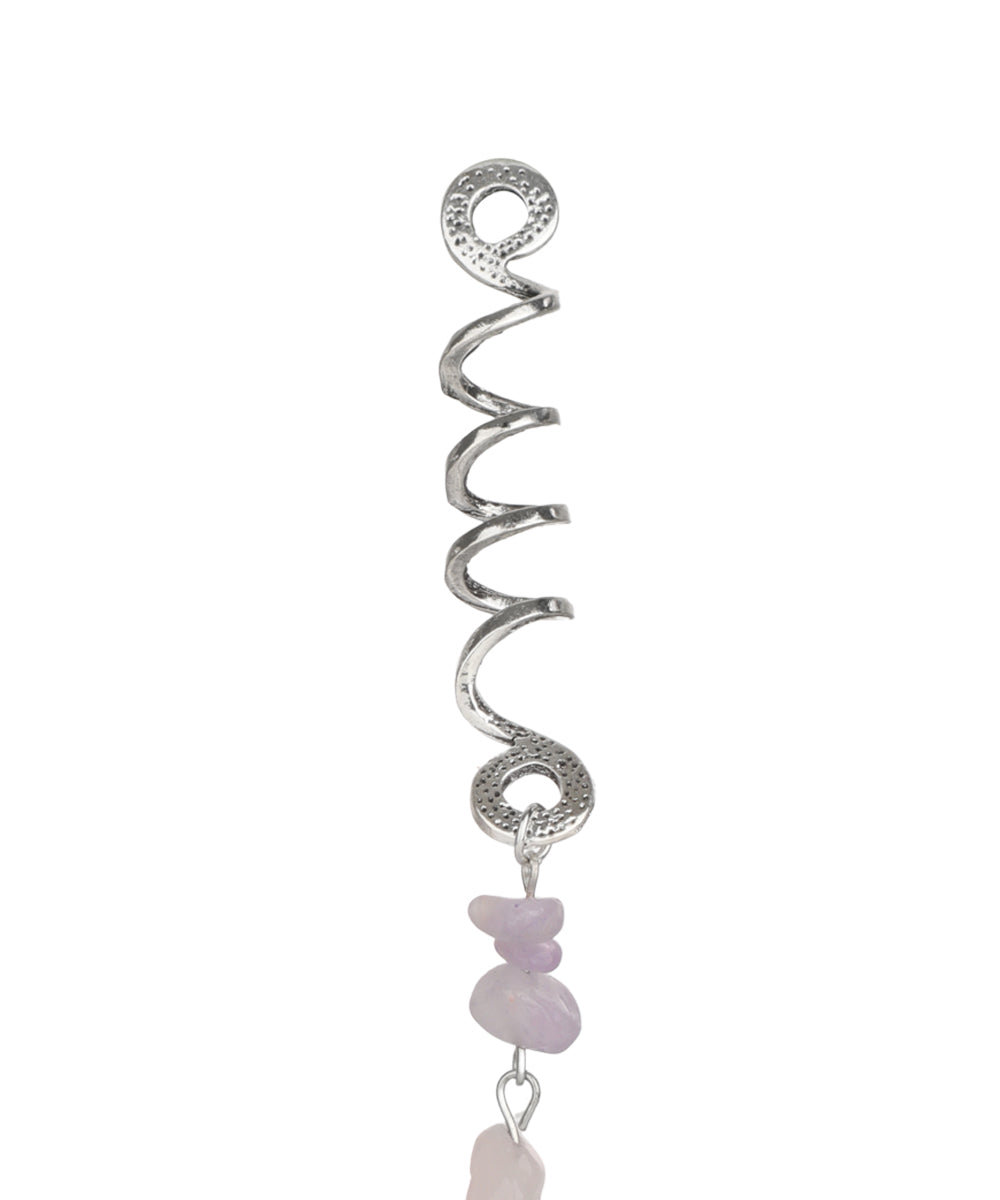 Long Spiral Muted Stone Chip Hair Braidlet | Stylika