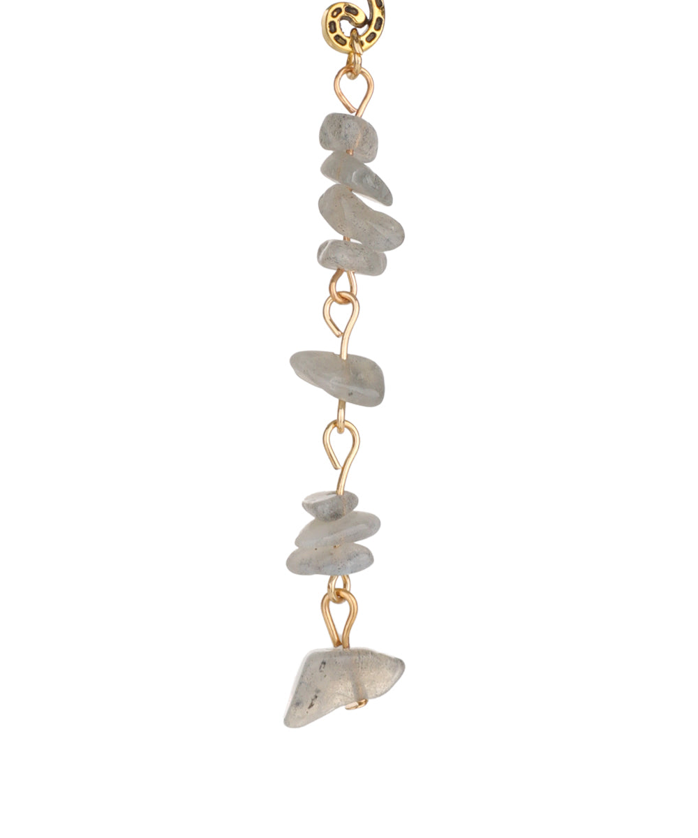 Grey Stone Chip Scroll Hair Braidlet | Stylika
