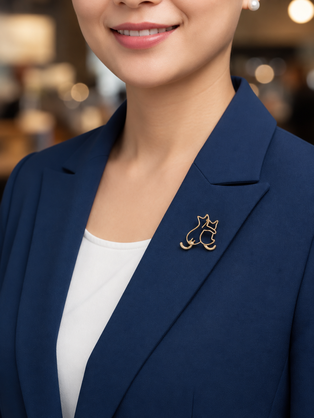 Hugging Cats Brooch | Stylika