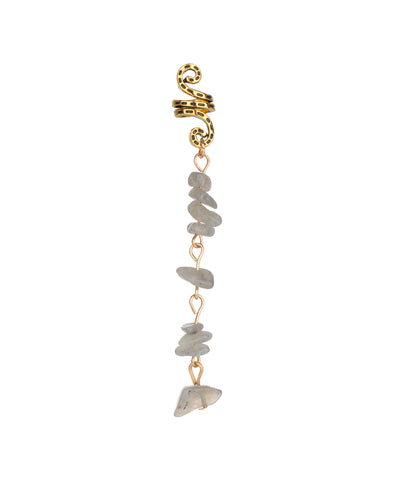 Grey Stone Chip Scroll Hair Braidlet | Stylika