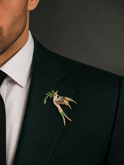Swallow With Twig Brooch | Stylika