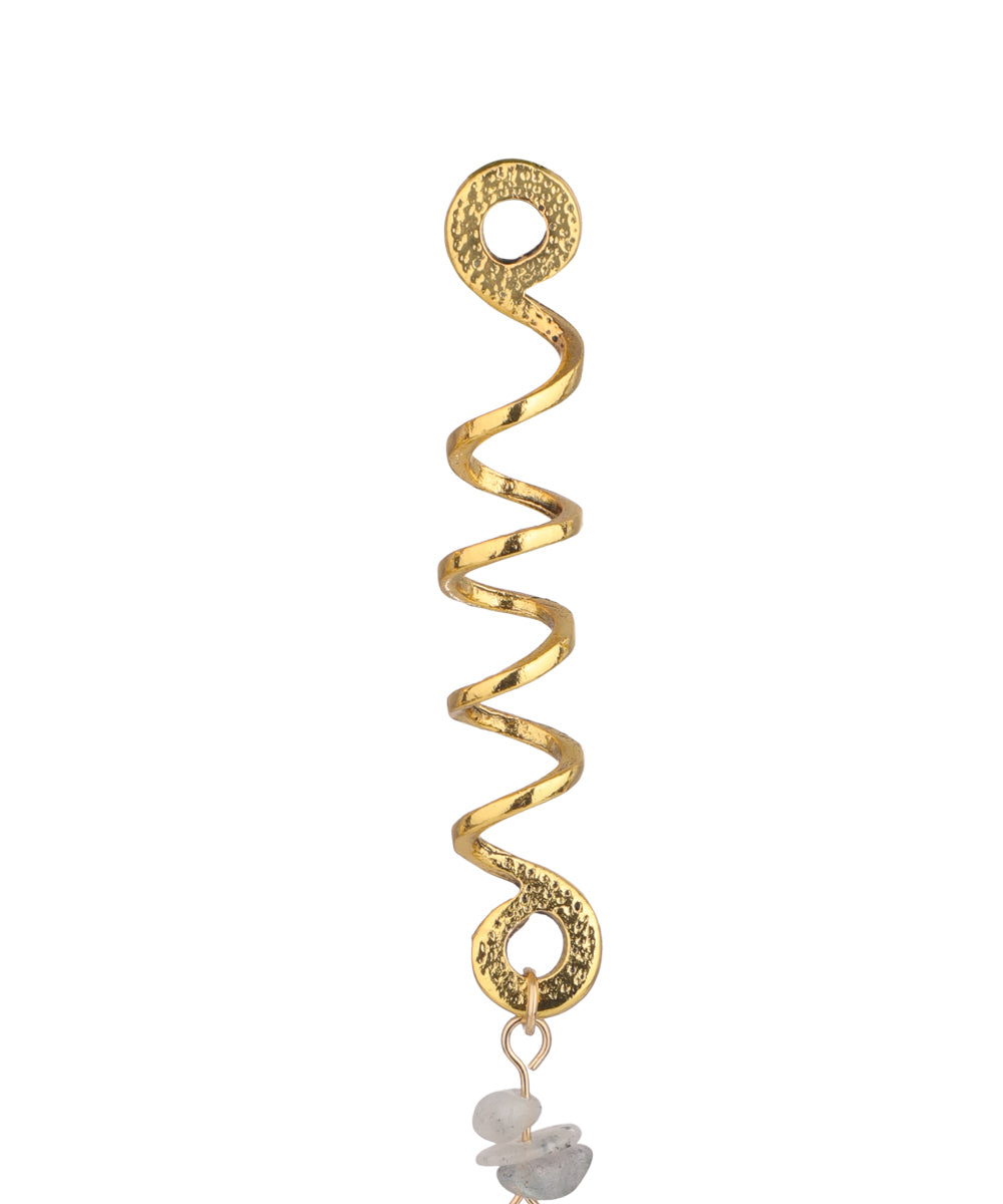 Long Spiral Clouds Stone Chip Hair Braidlet | Stylika