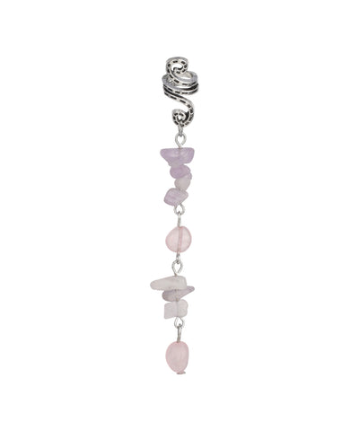Soft Pink Stone Chip Scroll Hair Braidlet | Stylika
