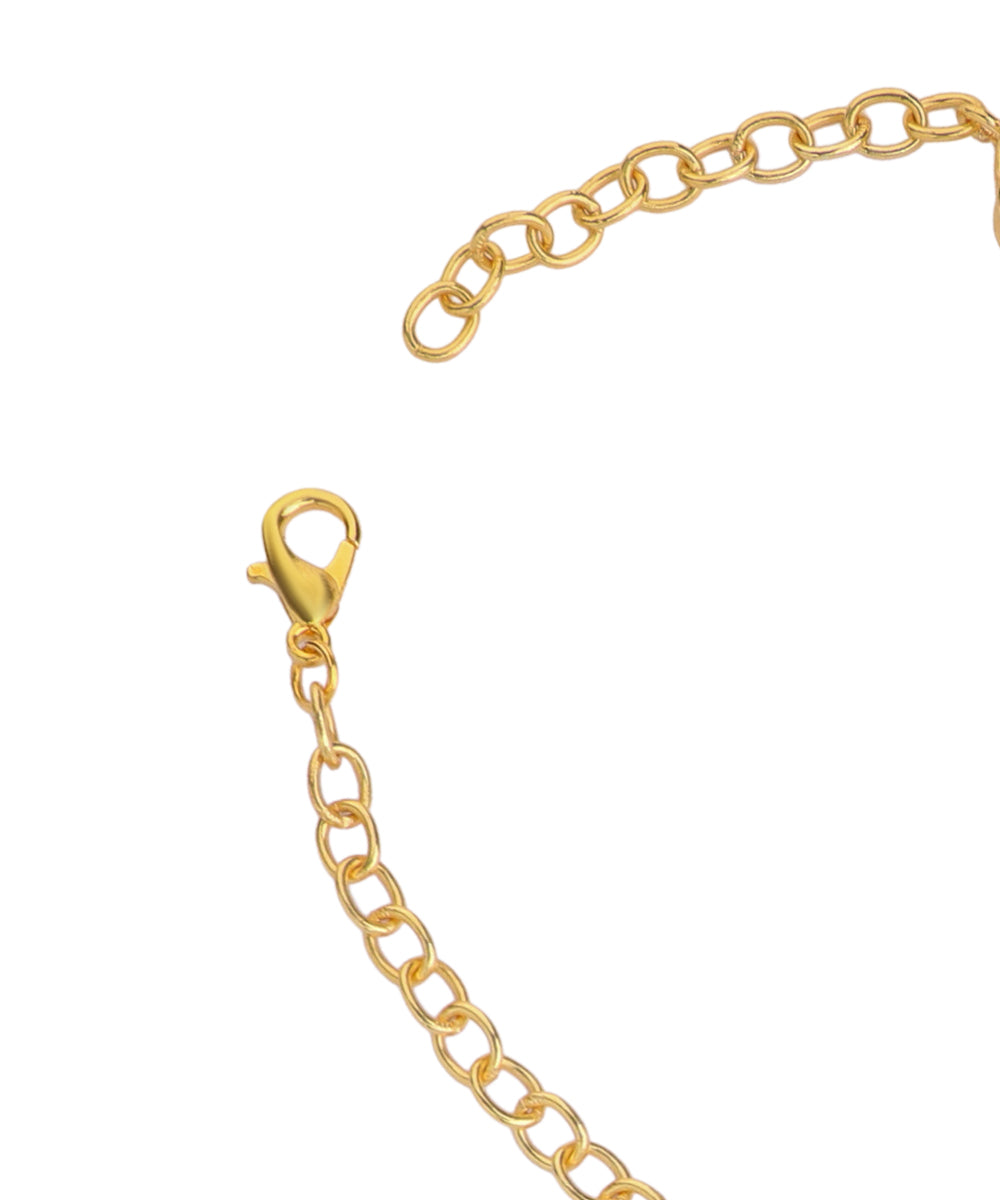 Multi Stone Uncut Rough Stone Chain Bracelet | Stylika