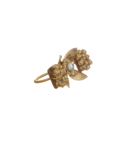 Ornate Floral Ethnic Double Finger Ring | Stylika