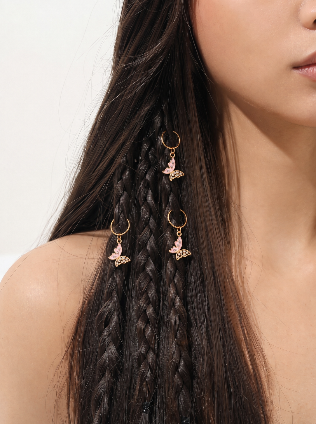 Butterfly Charm Hair Braids Set of Three | Stylika