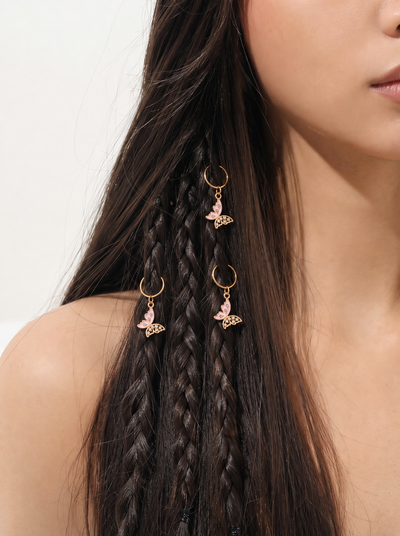 Butterfly Charm Hair Braids Set of Three | Stylika