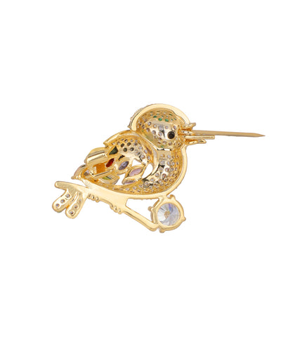 Multi-Colored Bird Brooch | Stylika