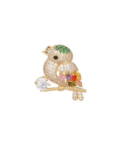 Multi-Colored Bird Brooch | Stylika