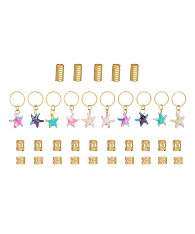 Starfish Charm Hair Braids Accessories Set | Stylika