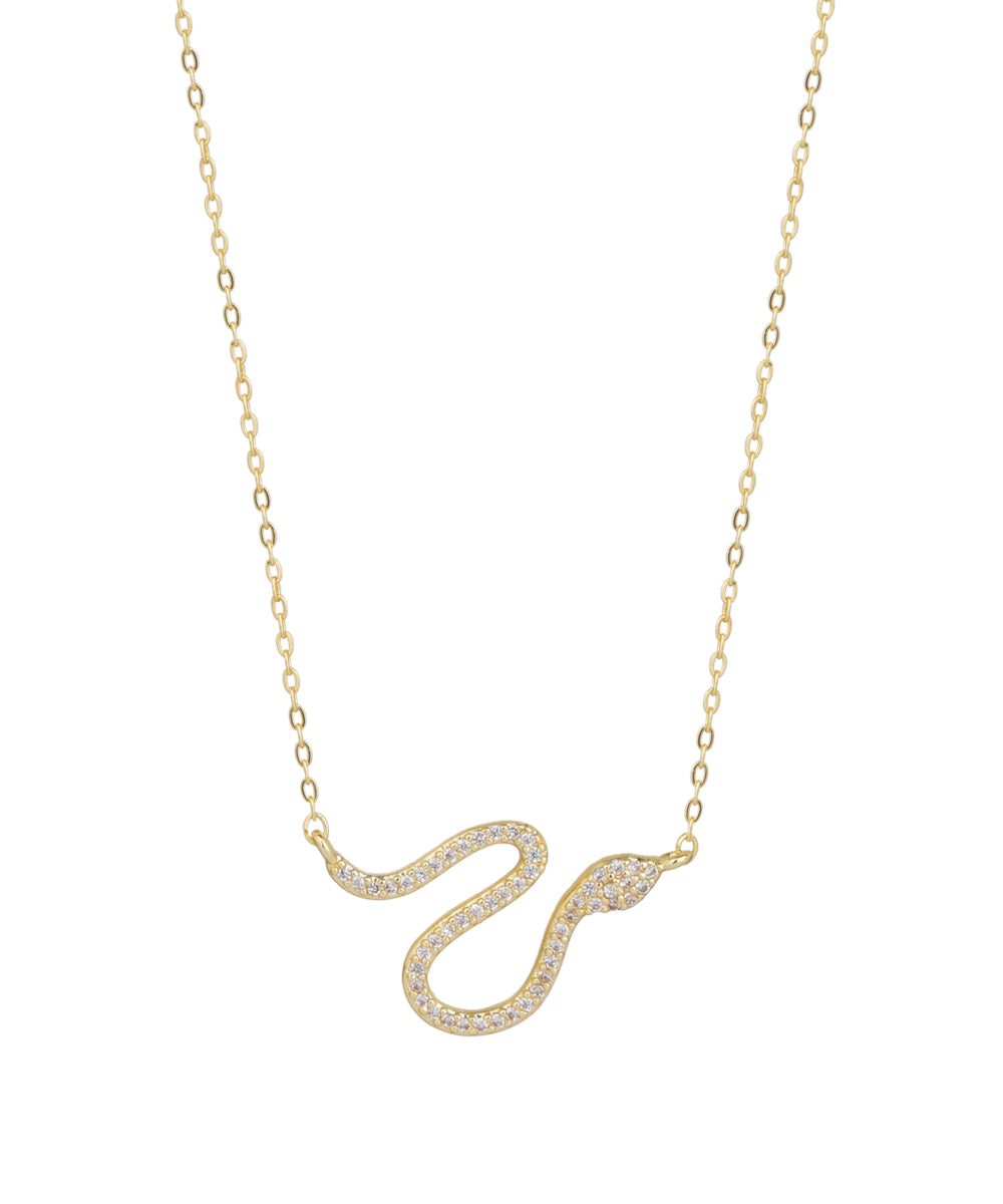 Snake Motif Pendant Necklace | Stylika