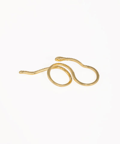 Elegant Serpent Wrap Statement Ring with Sparkle | Stylika