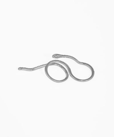Elegant Serpent Wrap Statement Ring with Sparkle | Stylika
