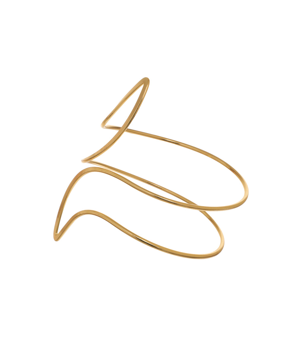 Bold Abstract Wavy Statement Upper Arm Cuff | Stylika