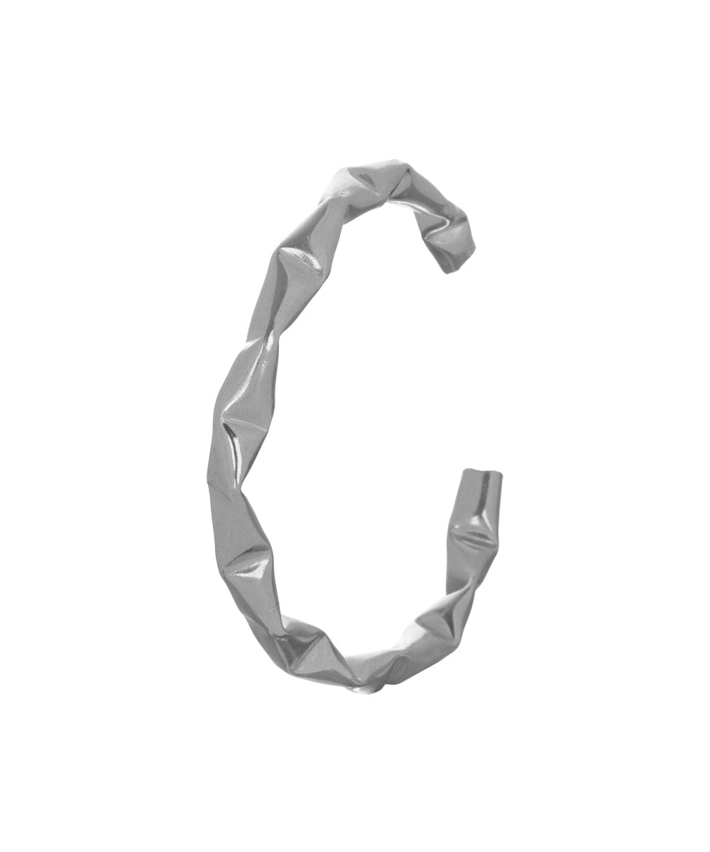 Faceted Twist Open Cuff Bangle Bracelet | Stylika