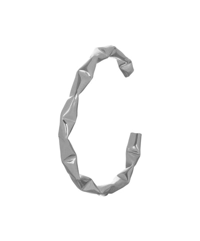 Faceted Twist Open Cuff Bangle Bracelet | Stylika