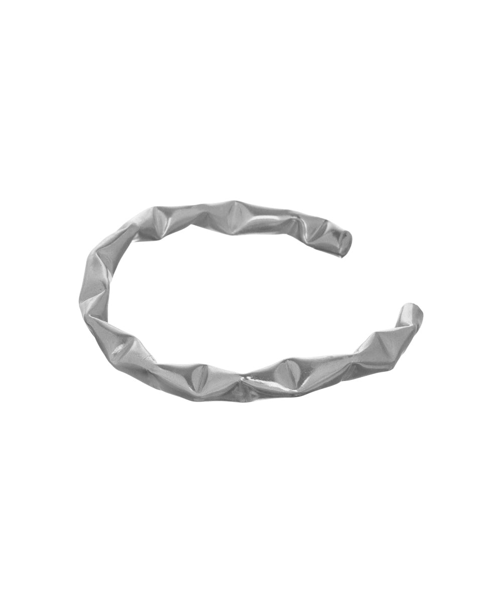 Faceted Twist Open Cuff Bangle Bracelet | Stylika