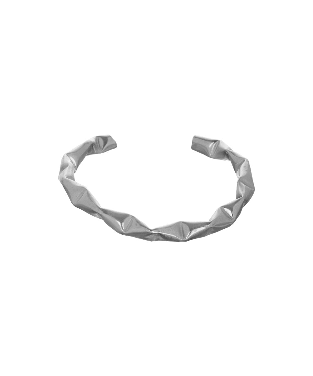 Faceted Twist Open Cuff Bangle Bracelet | Stylika