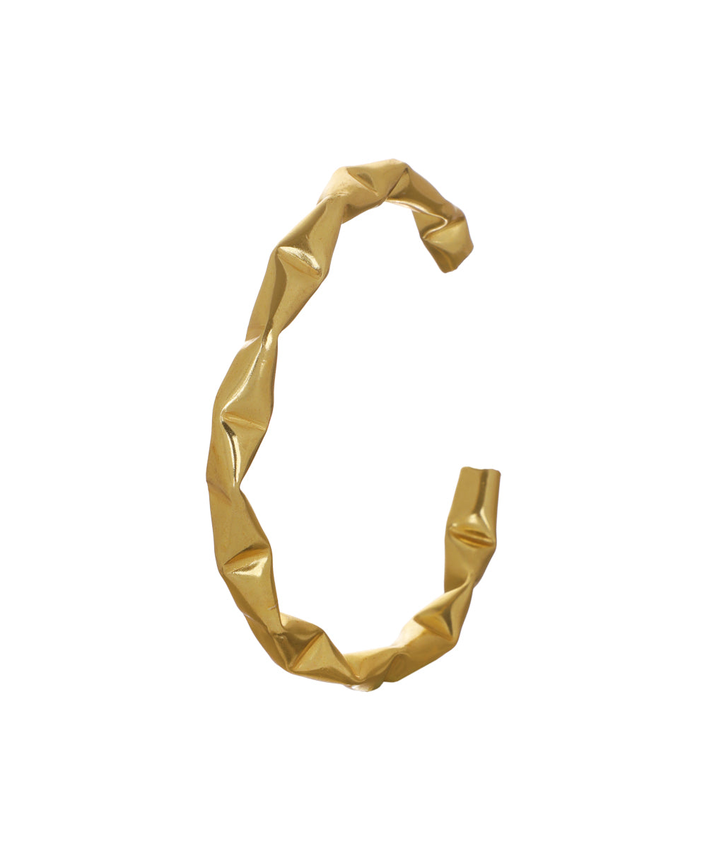 Faceted Twist Open Cuff Bangle Bracelet | Stylika