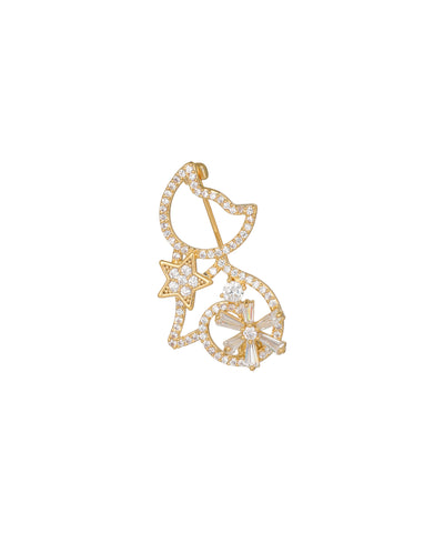 Feminine Cat Brooch | Stylika