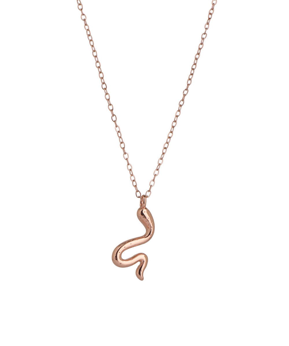 Snake Motif Minimalist Chain Necklace | Stylika