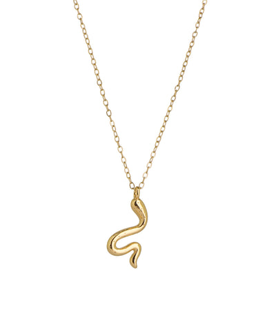 Snake Motif Minimalist Chain Necklace | Stylika