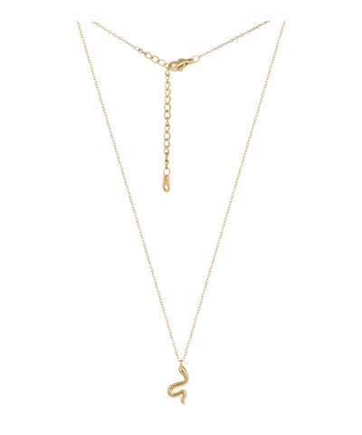 Snake Motif Minimalist Chain Necklace | Stylika