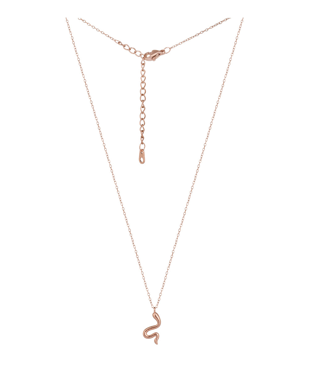 Snake Motif Minimalist Chain Necklace | Stylika