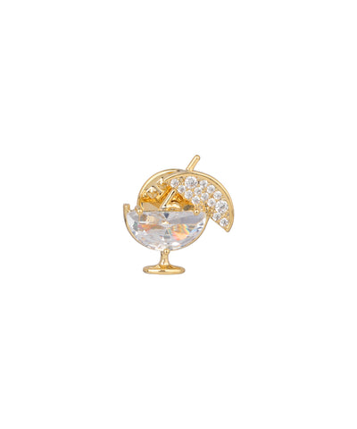 Cocktail Glass Motif Party Wear Brooch | Stylika