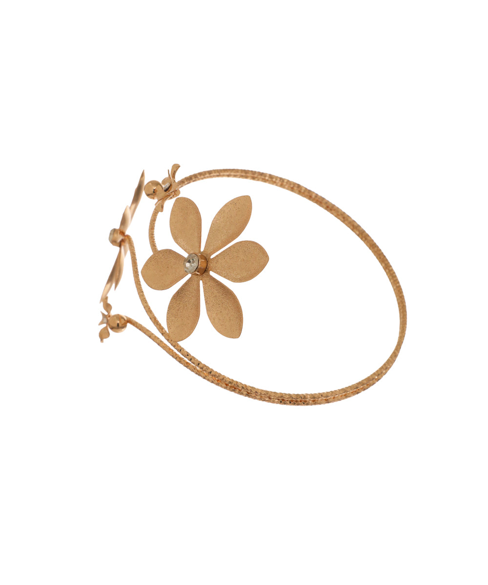 Textured Floral Blossom Wrap Arm Cuff | Stylika