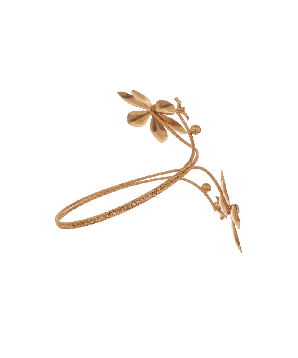 Textured Floral Blossom Wrap Arm Cuff | Stylika