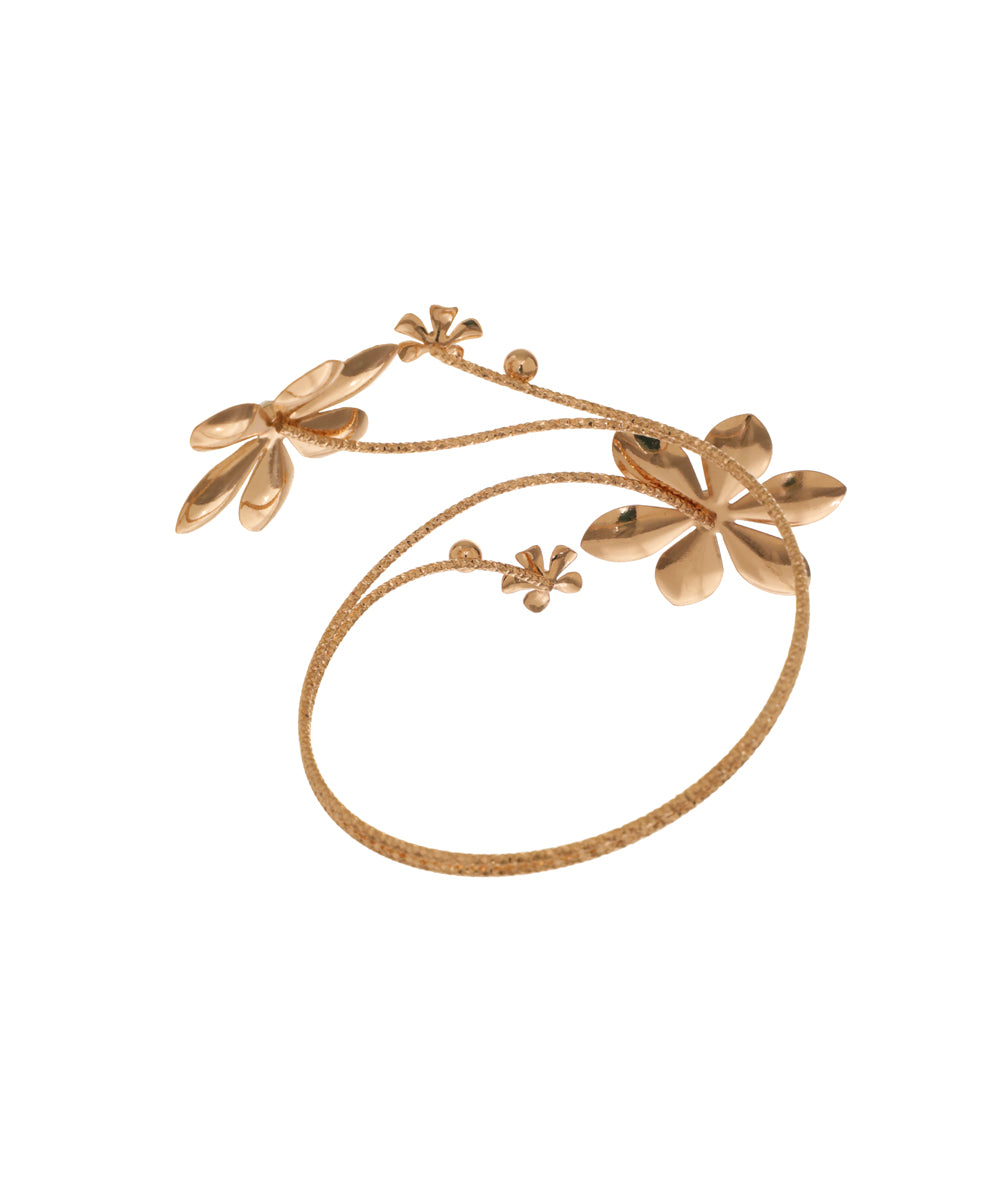 Textured Floral Blossom Wrap Arm Cuff | Stylika
