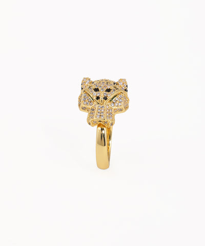 Sculptural Panther Head Statement Ring | Stylika