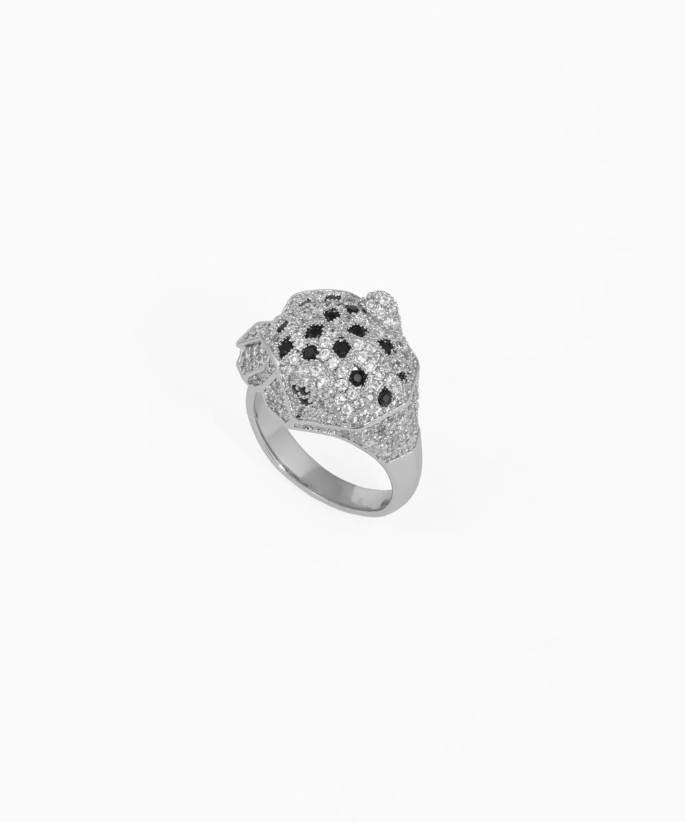Sculptural Panther Head Statement Ring | Stylika
