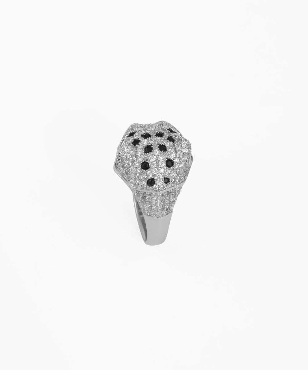 Sculptural Panther Head Statement Ring | Stylika