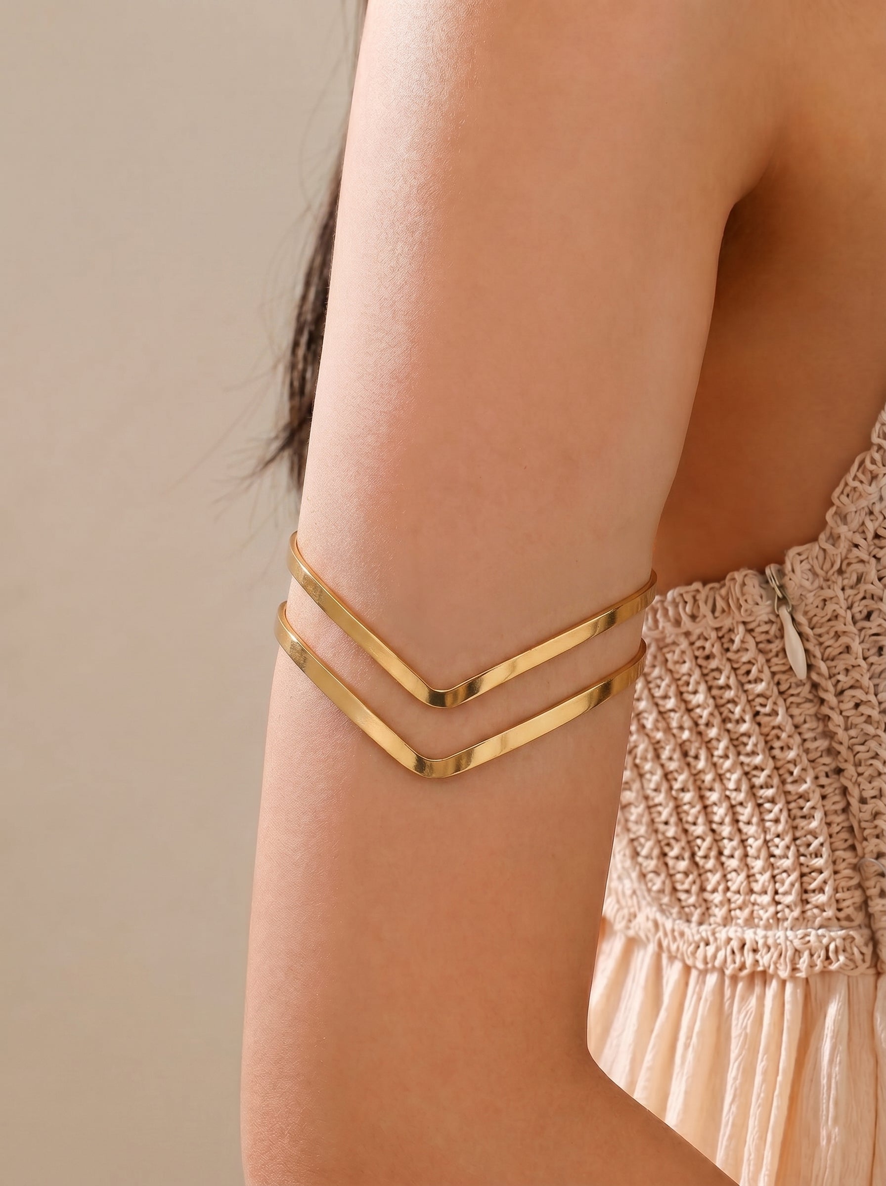 Contemporary V-Design Open Arm Cuff for a Modern Edge | Stylika