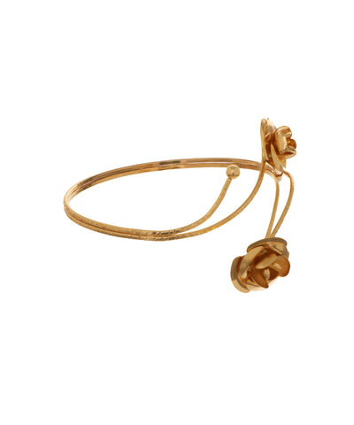 Artistic Rose Open Arm Cuff Statement Piece | Stylika